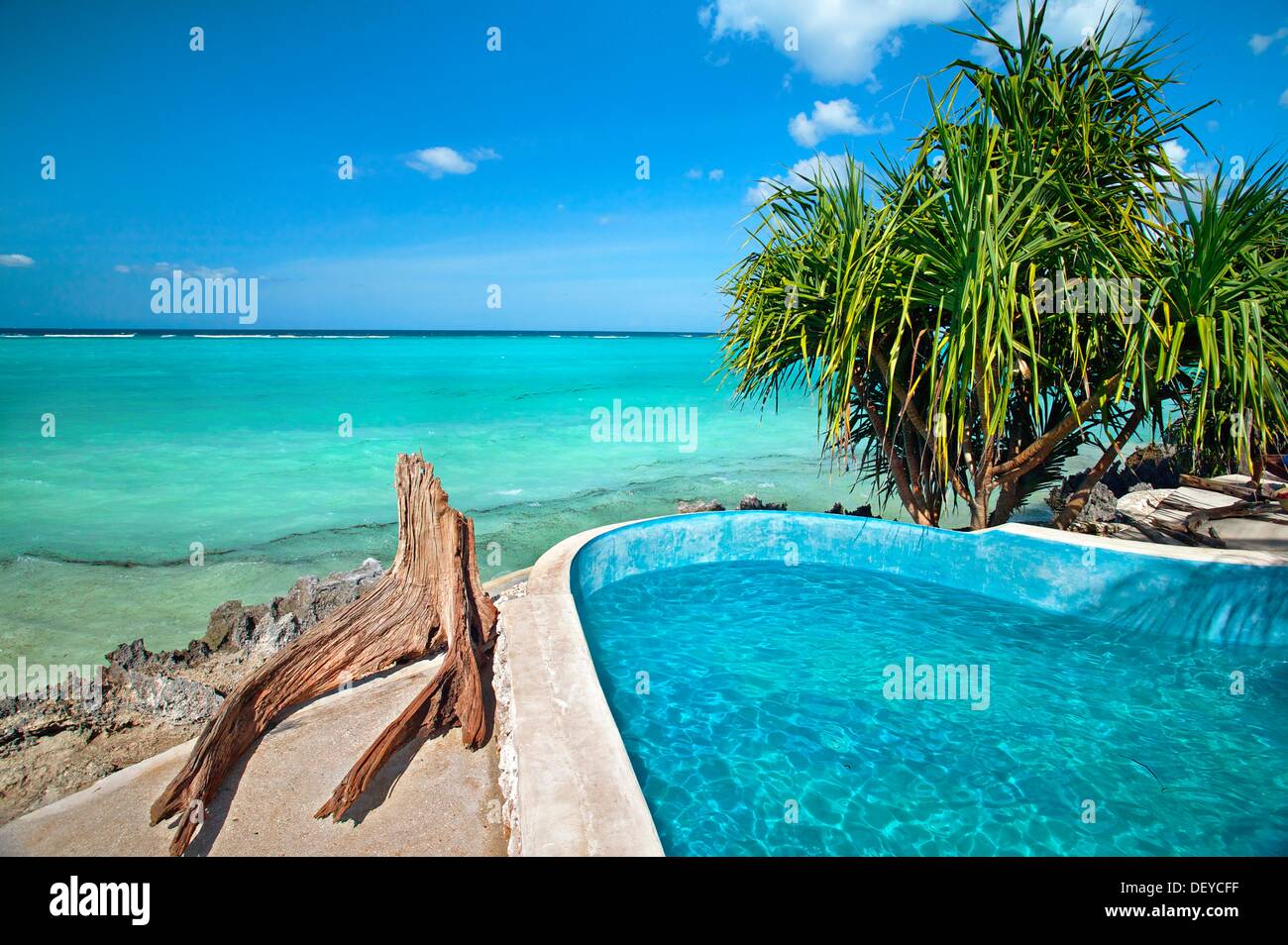 Matemwe Bungalows, Matemwe beach Zanzibar Island Tanzania Stock Photo