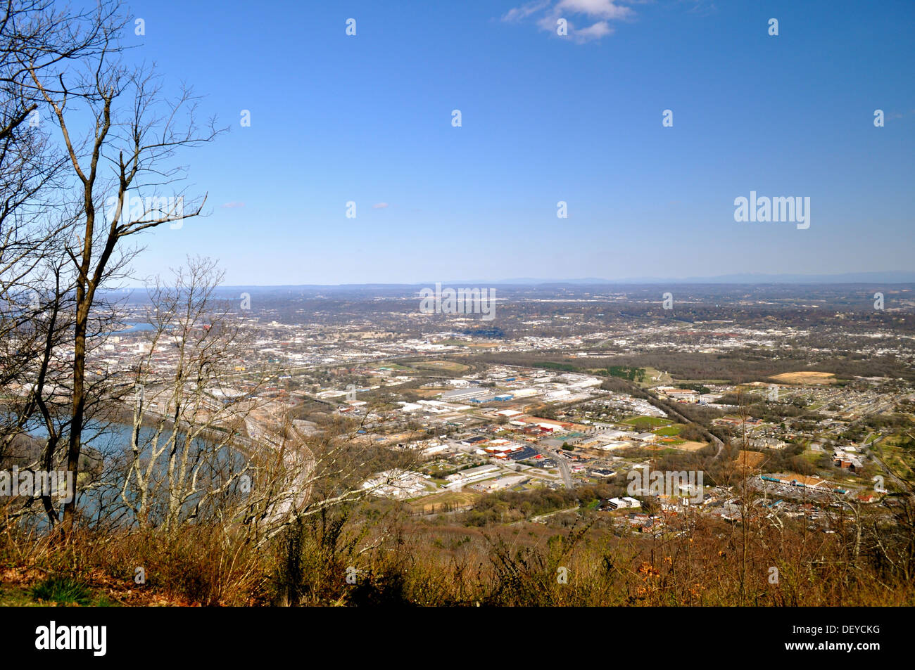 Trees overlook Chattanooga Background Stock Photo Alamy