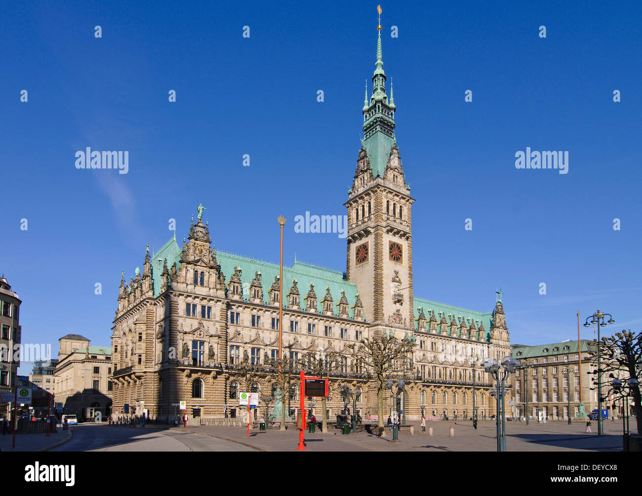 Hamburg Rathaus, town hall, Hamburg Stock Photo