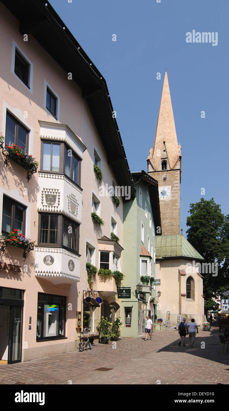 Old town of Kitzbuehel, Tyrol, Austria, Europe Stock Photo
