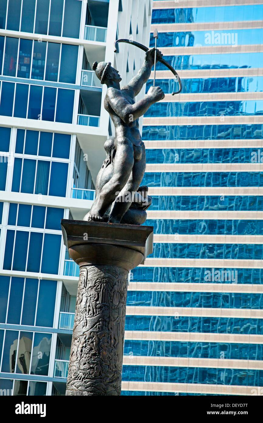 Statue, Downtown, Miami, Florida, USA Stock Photo Alamy
