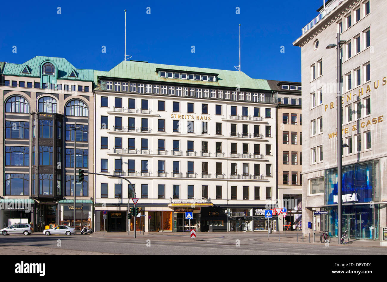 Streit's Haus building, Jungfernstieg street, Neustadt, Hamburg, PublicGround Stock Photo