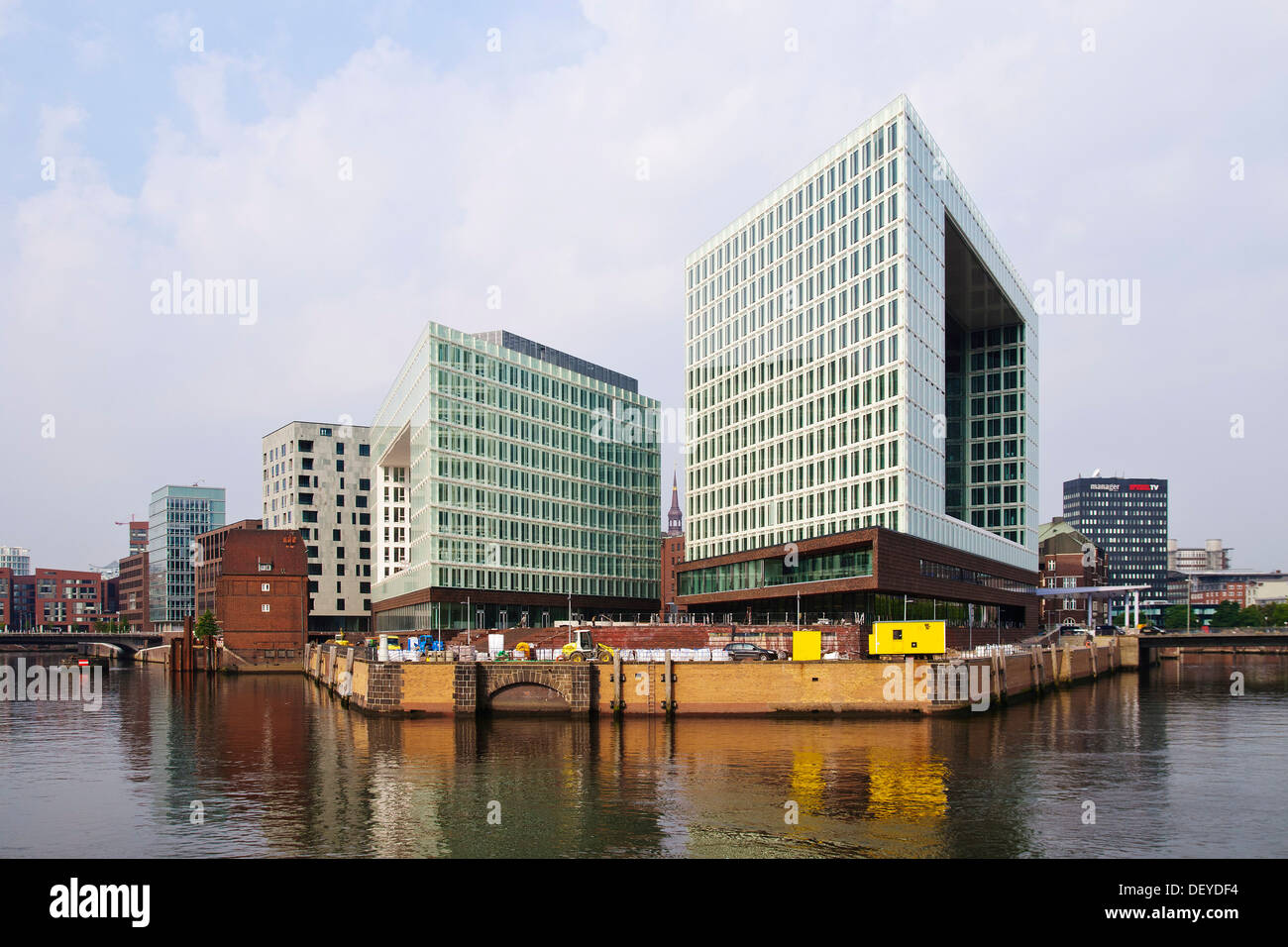 Building of the Spiegel publishing house and the Ericus-Contor building on Ericusspitze, Hafencity district, Hamburg Stock Photo