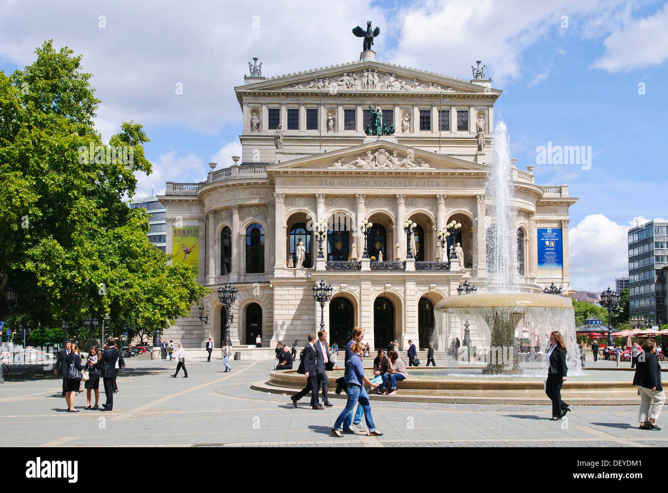 Alte Oper opera house on Opernplatz square, Frankfurt am Main, Hesse Stock Photo