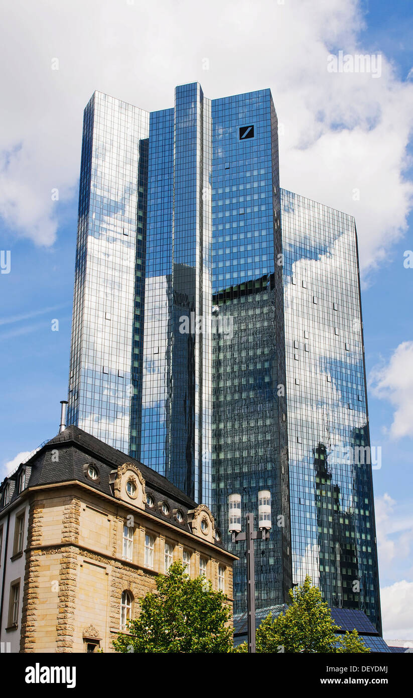 Headquarters of Deutsche Bank, Deutsche Bank Tower, Frankfurt am Main, Hesse Stock Photo