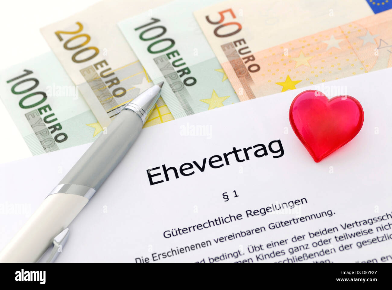 Marriage contract Stock Photo