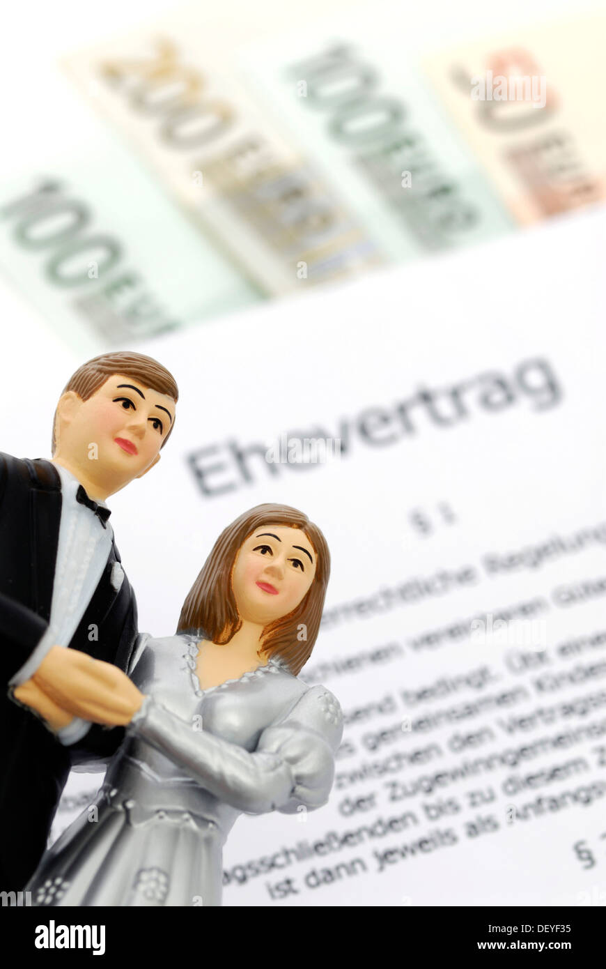 Marriage contract Stock Photo