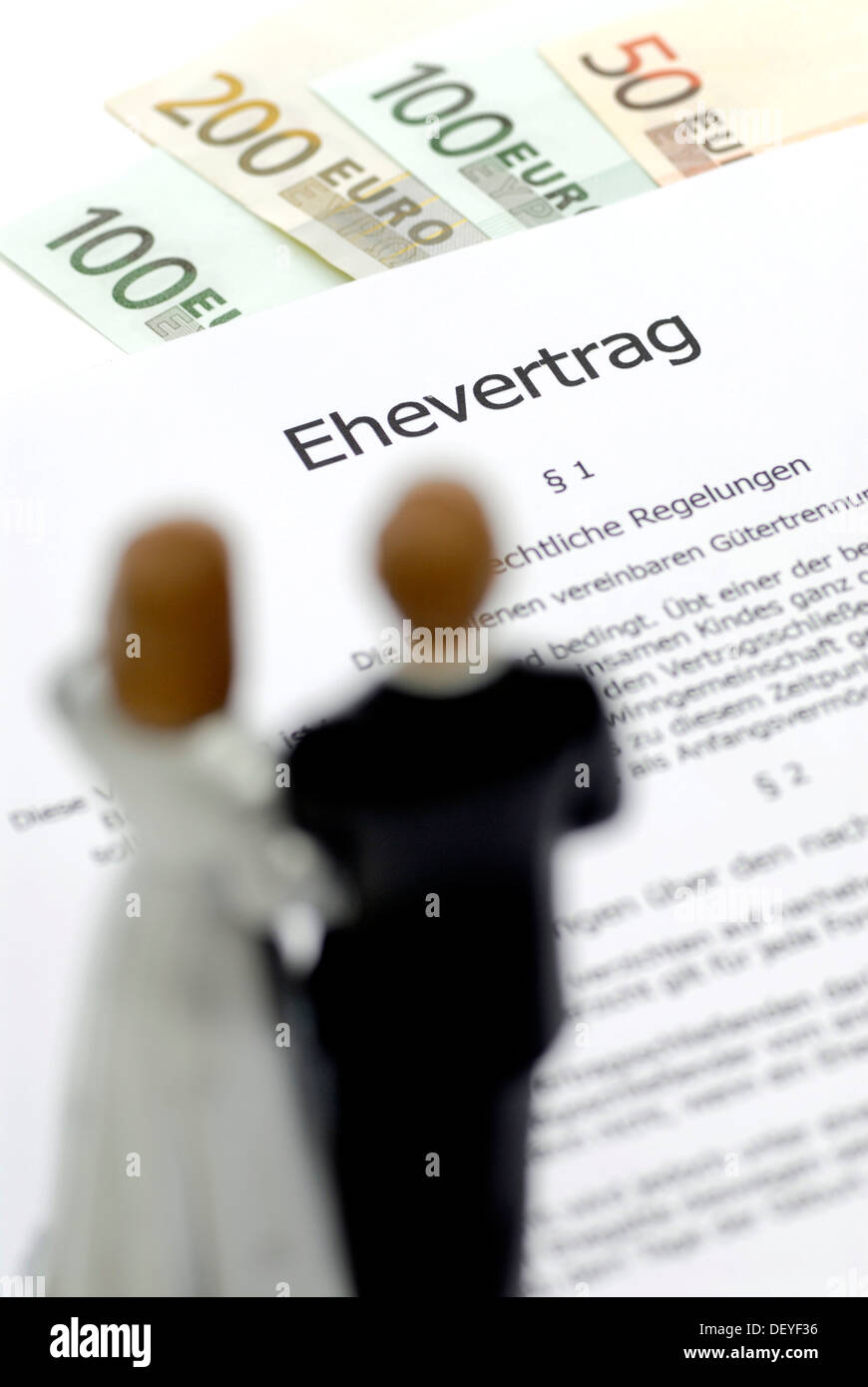 Marriage contract Stock Photo