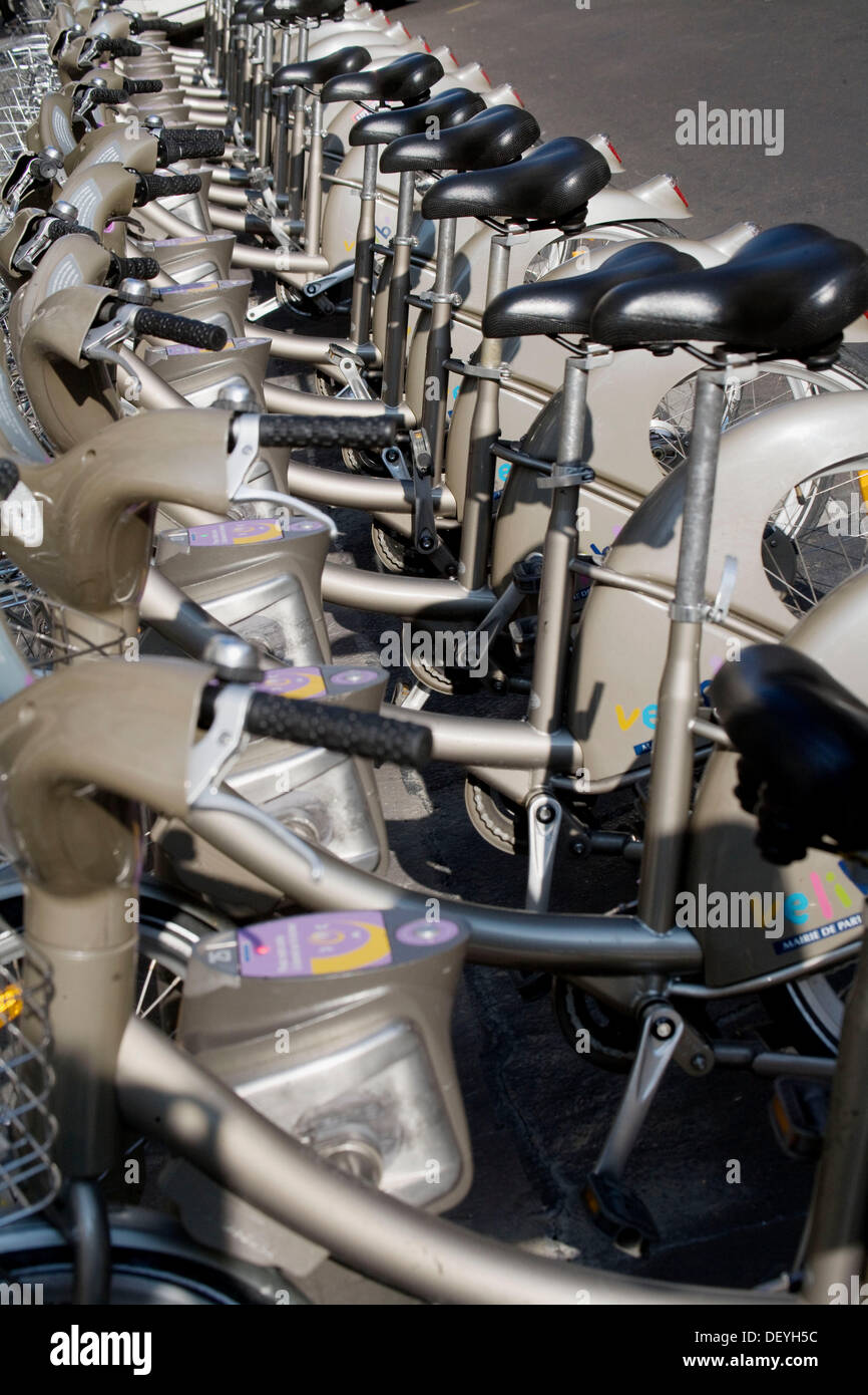 Velib bikes, Paris, France Stock Photo Alamy