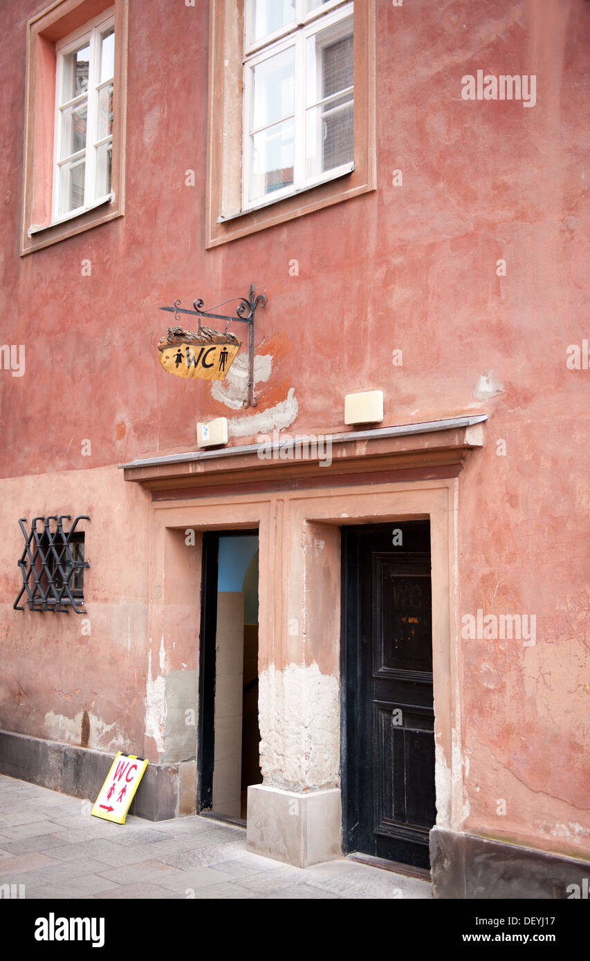 Public toilet door in Old Town Stock Photo Alamy