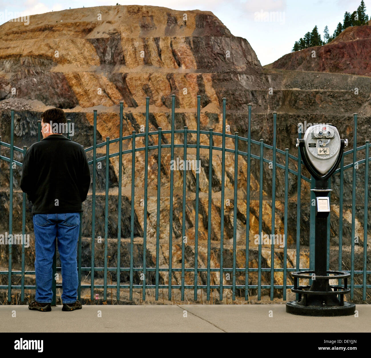 Viewing the Homestake Mine Stock Photo