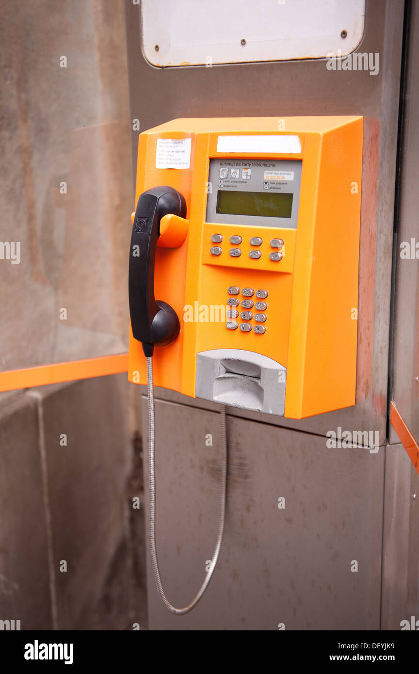 Old yellow phone booth hires stock photography and images Alamy