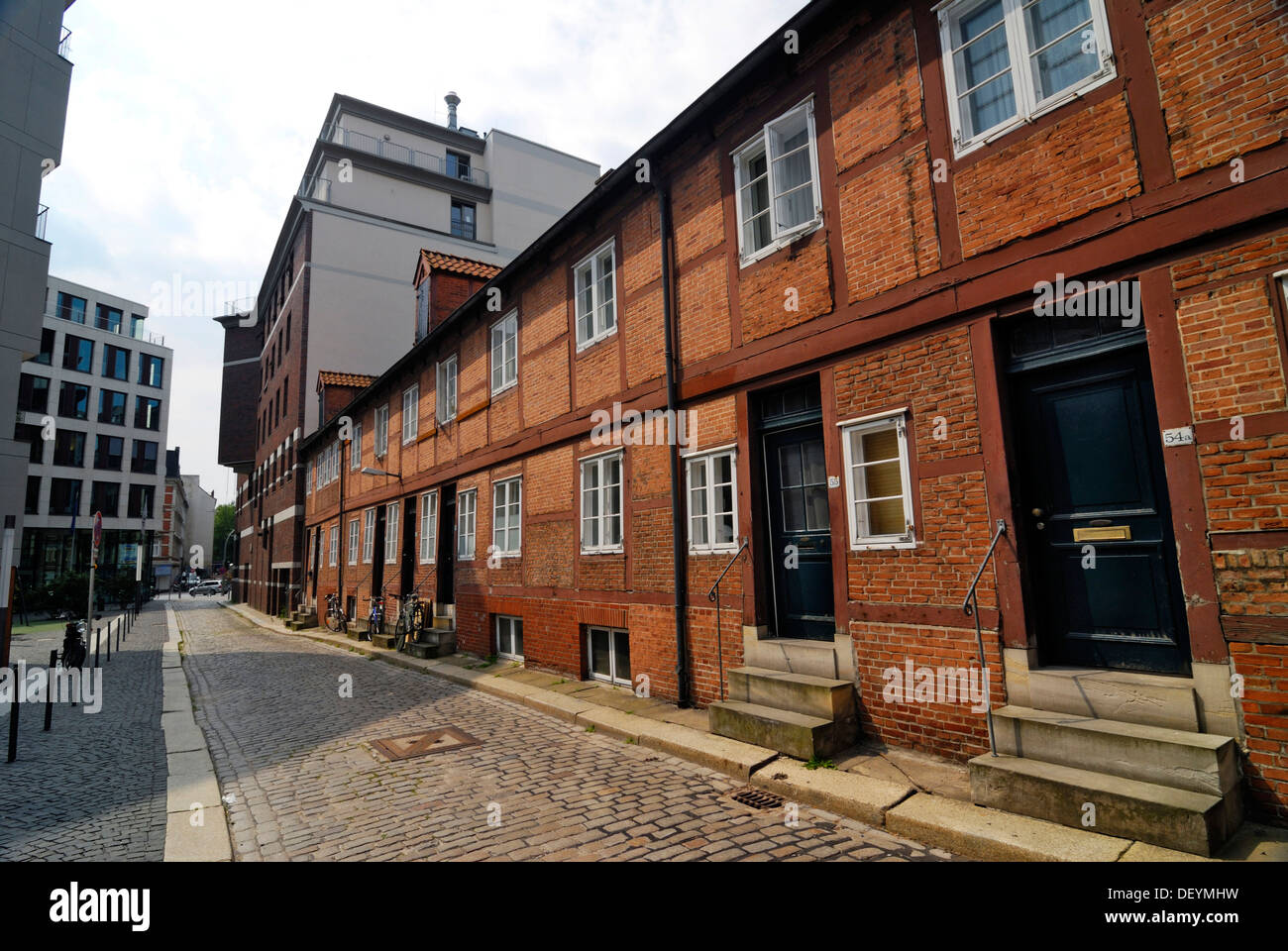 Historic halftimbered houses in the Baeckerbreitergang, Neustadt