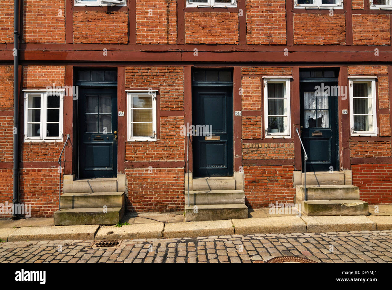 Historic halftimbered houses in the Baeckerbreitergang, Neustadt