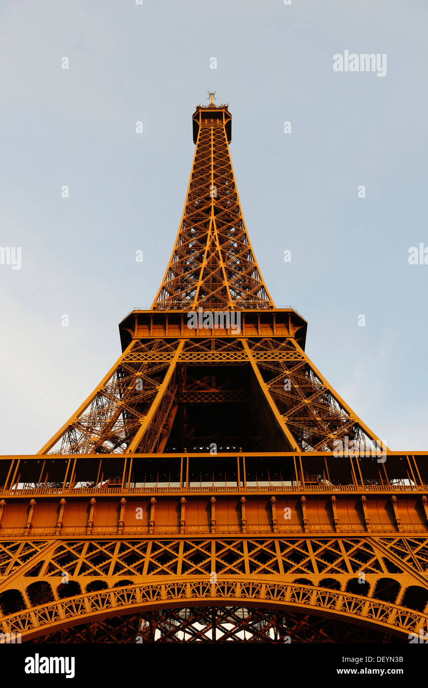 Eiffel Tower, Tour Eiffel, Paris, Ile-de-France, France Stock Photo