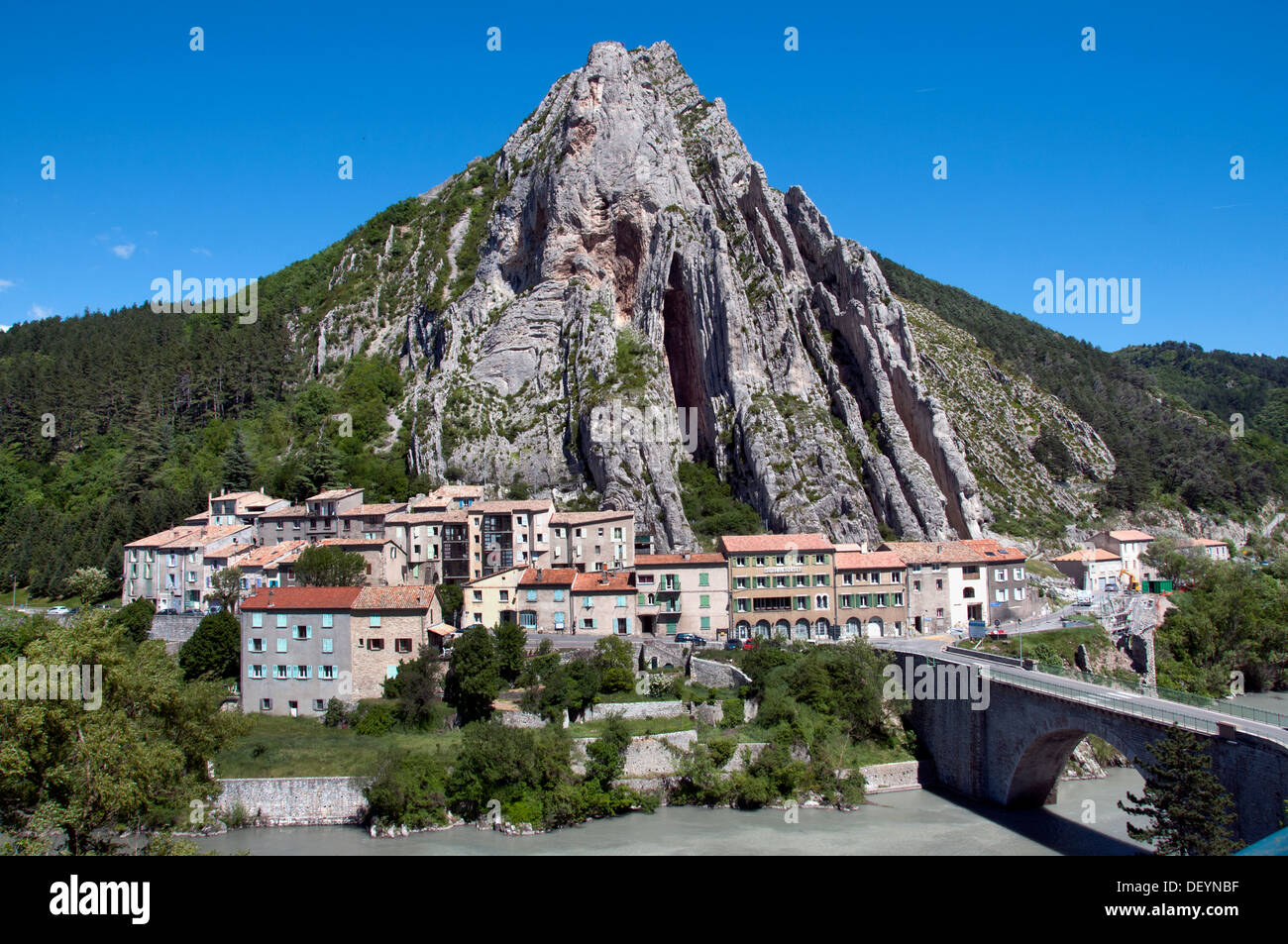 Sisteron Alpes de Haute Provence France French Stock Photo