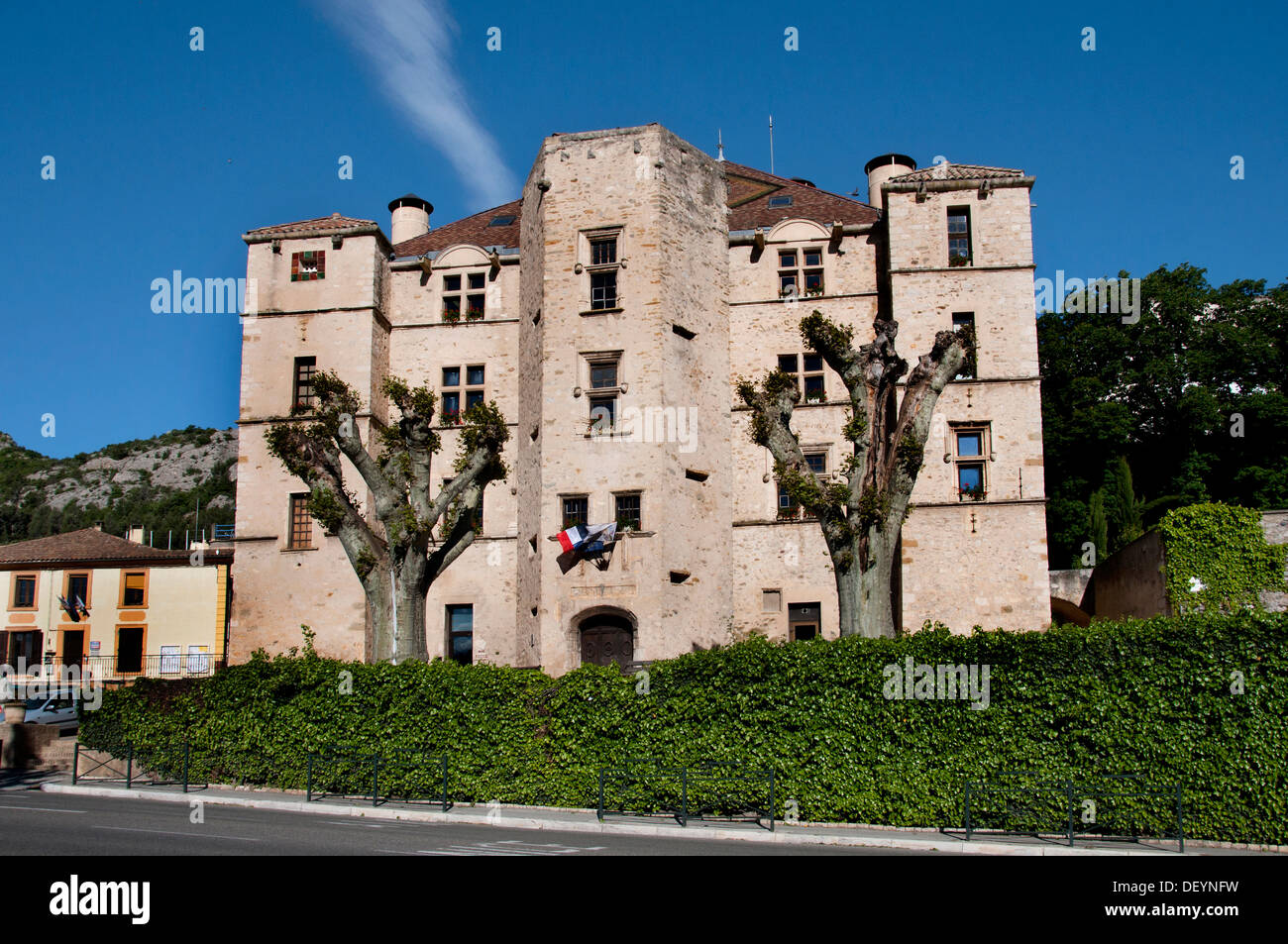 Chateau Arnoux Saint Auban Alpes de Haute Provence Stock Photo