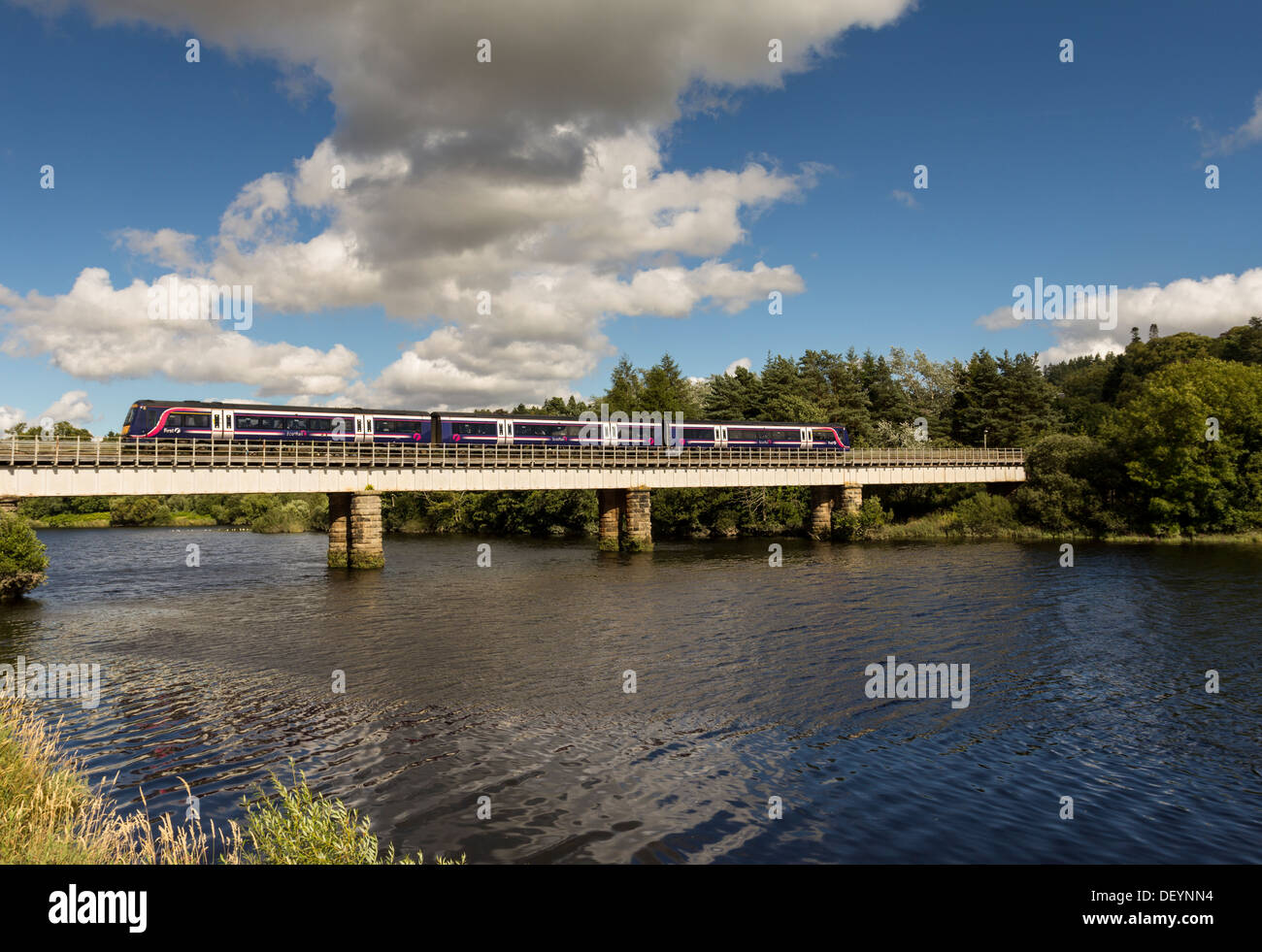 Perth View on the Tay Scotland Railway Vintage Retro Oldschool