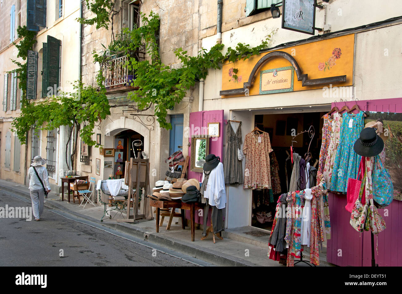Arles France Provence Fashion Shop Hats Stock Photo