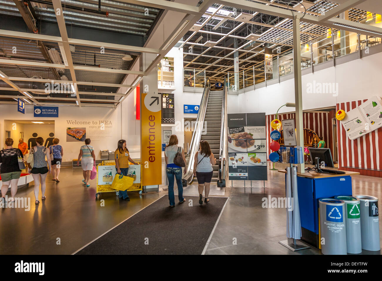 Main entrance to IKEA retail home store in the US Stock Photo