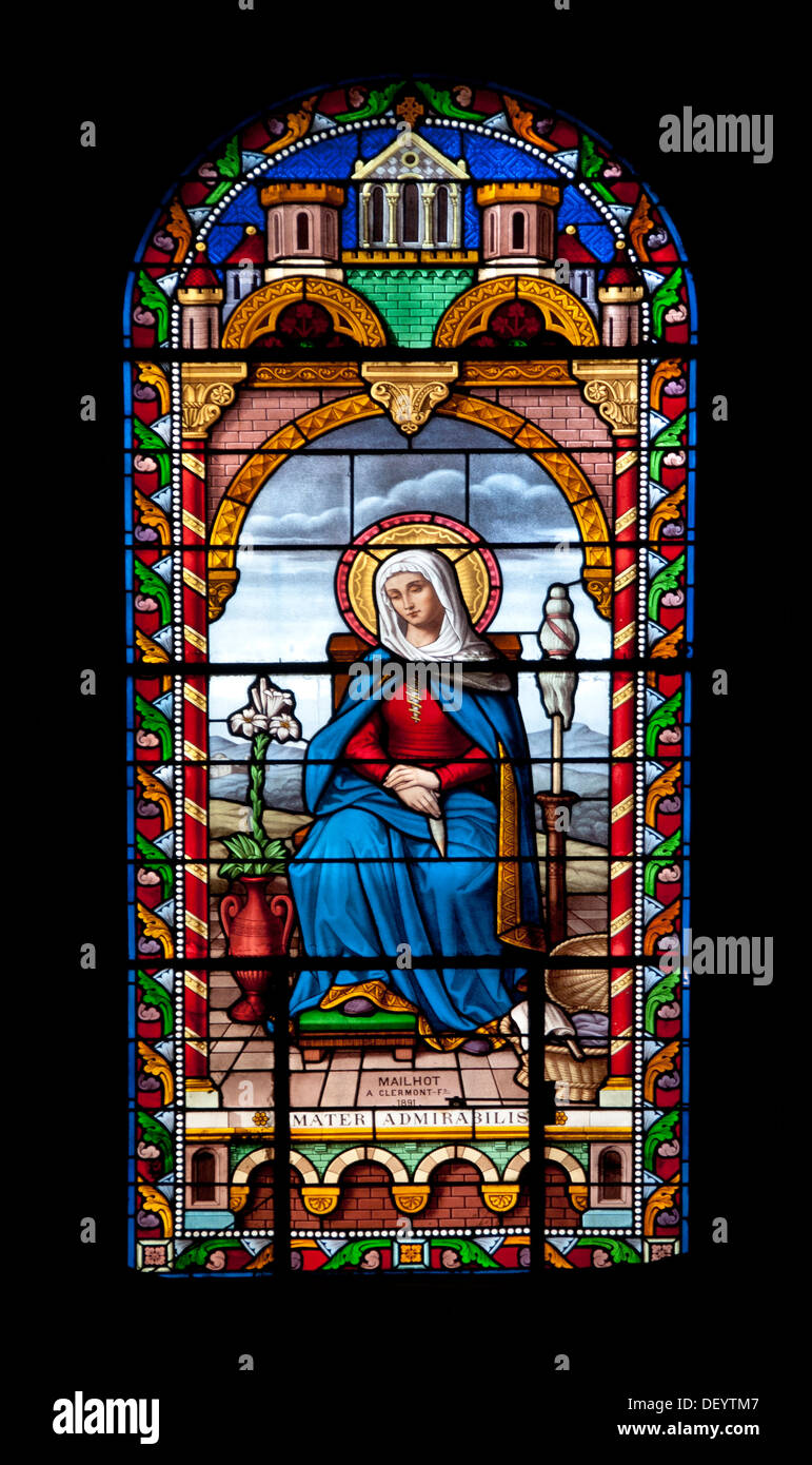 Orange  Cathedral  Notre Dame de Nazareth stained window Orange Provence France French Stock Photo