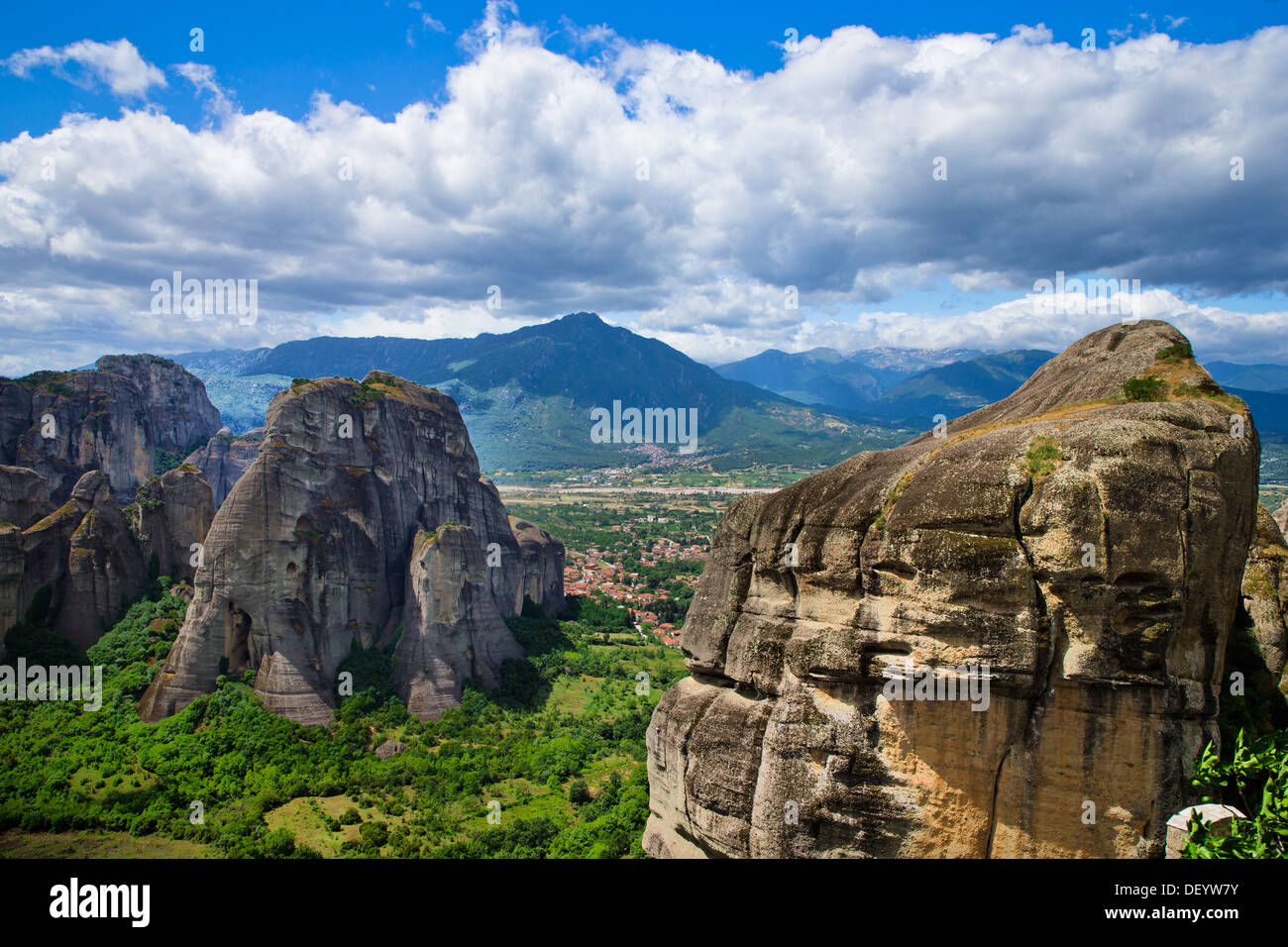 Monastery on top of rock in Meteora, Greece Stock Photo - Alamy