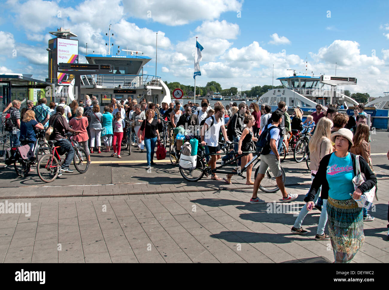 Netherlands bike bicycle store shelter Amsterdam Stock Photo
