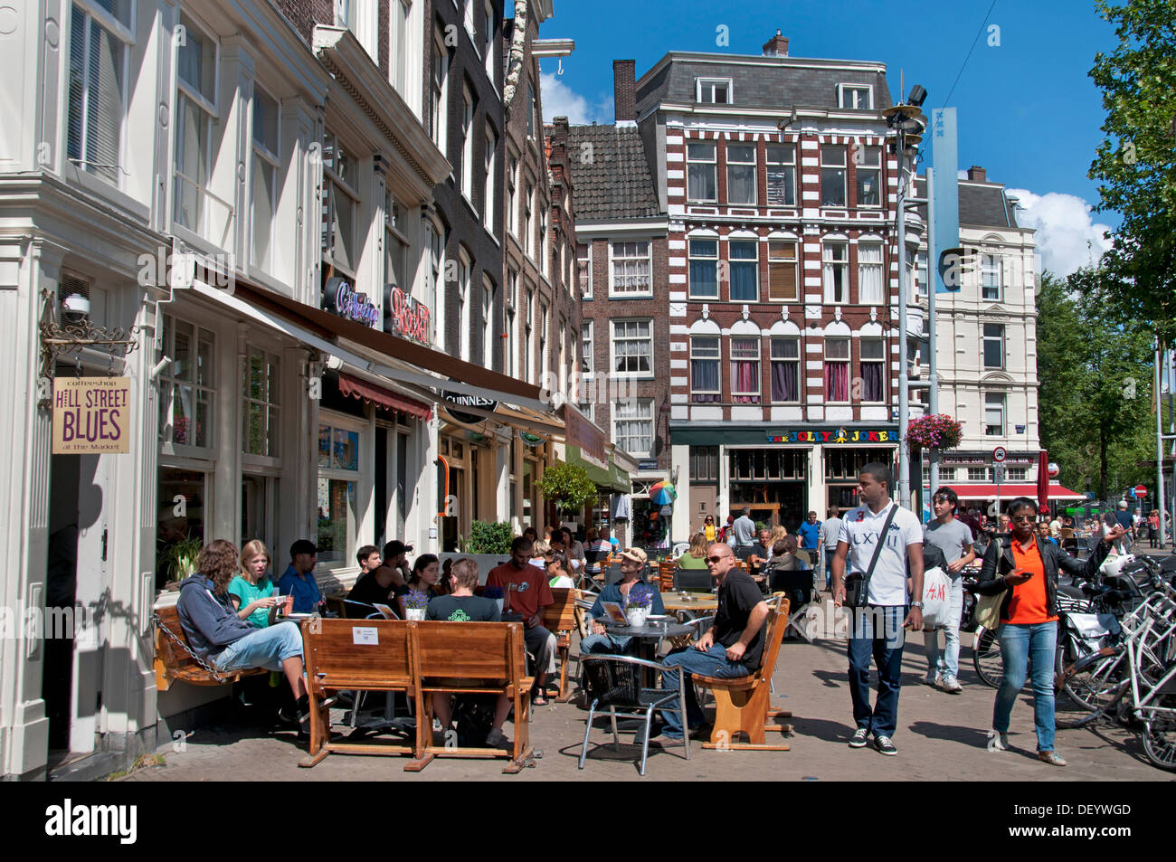 Nieuwmarkt cafe Amsterdam Cafe Restaurant  bar pub Netherlands  ( red light district ) Stock Photo