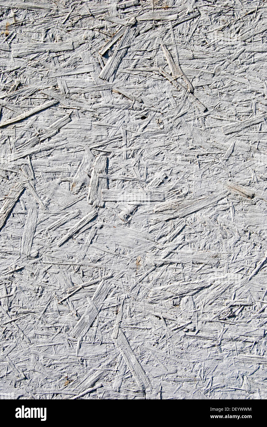 Painted particle board, pressed coarse chips, fibers, building materials Stock Photo