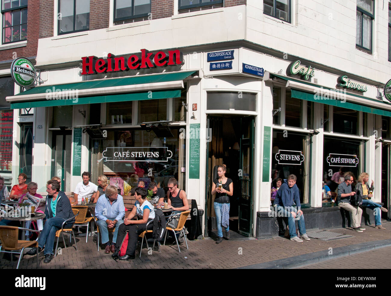 Cafe Stevens Nieuwmarkt Amsterdam bar pub Netherlands ( red light district ) Stock Photo