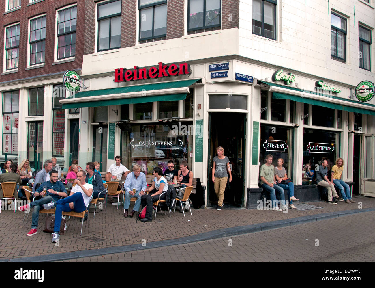 Cafe Stevens Nieuwmarkt Amsterdam bar pub Netherlands  ( red light district ) Stock Photo