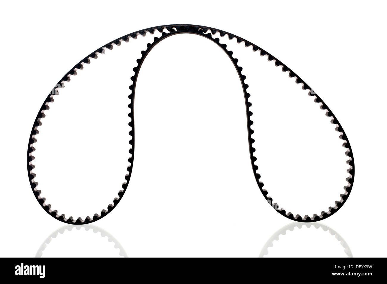 belt car engine timing belt isolated on white background Stock Photo