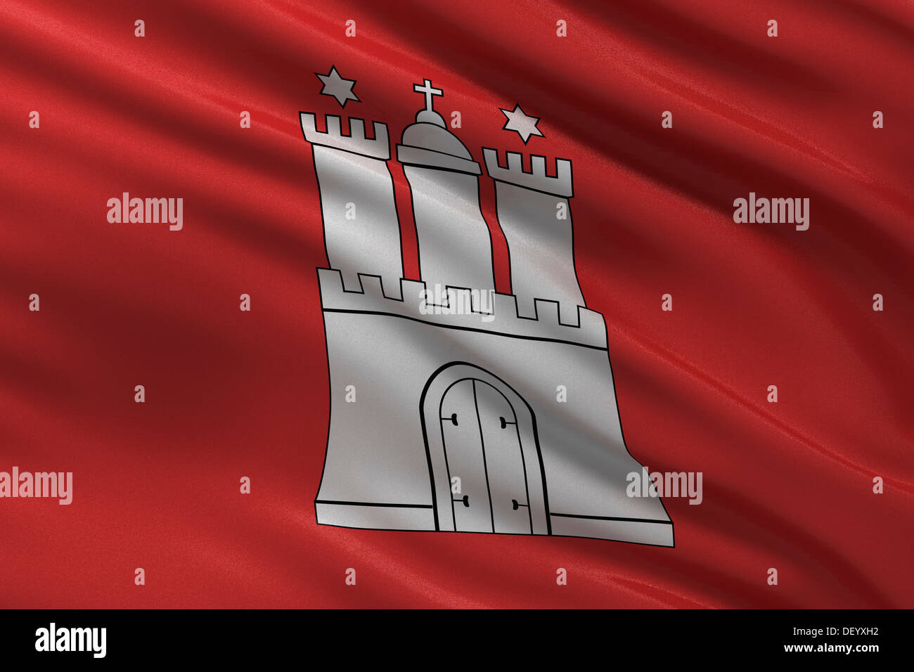 State flag of Hamburg Stock Photo Alamy