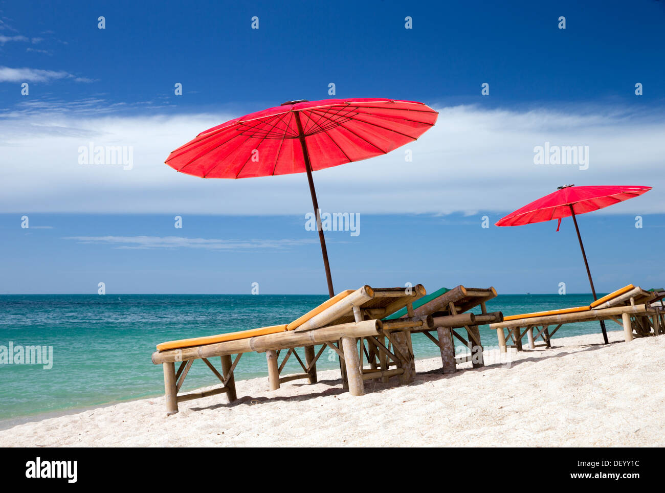 tropical sea and blue sky Stock Photo