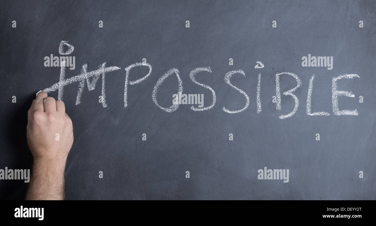 making the impossible possible concept of motivation Stock Photo