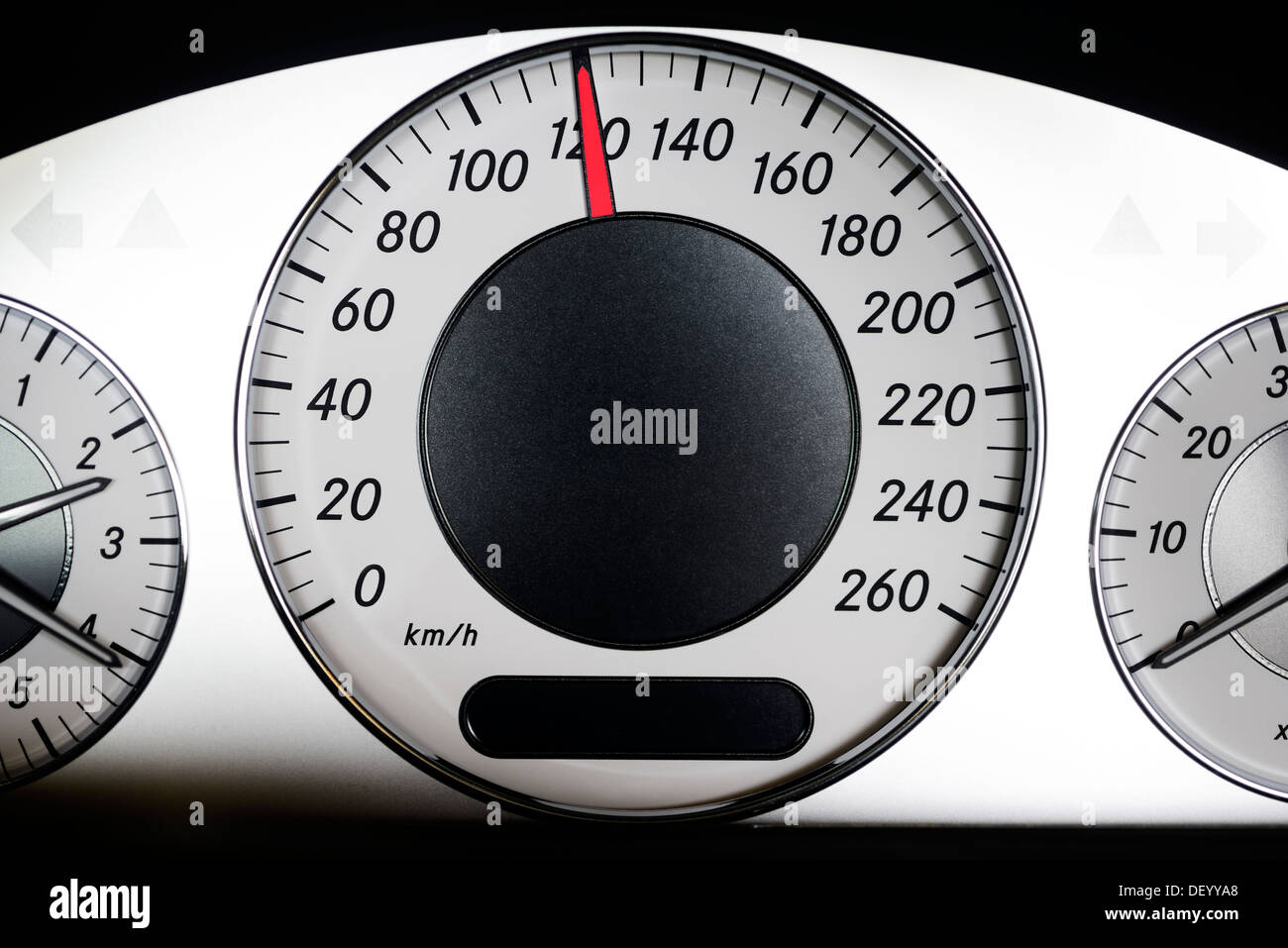 Speedometer 120 km h hi-res stock photography and images - Alamy