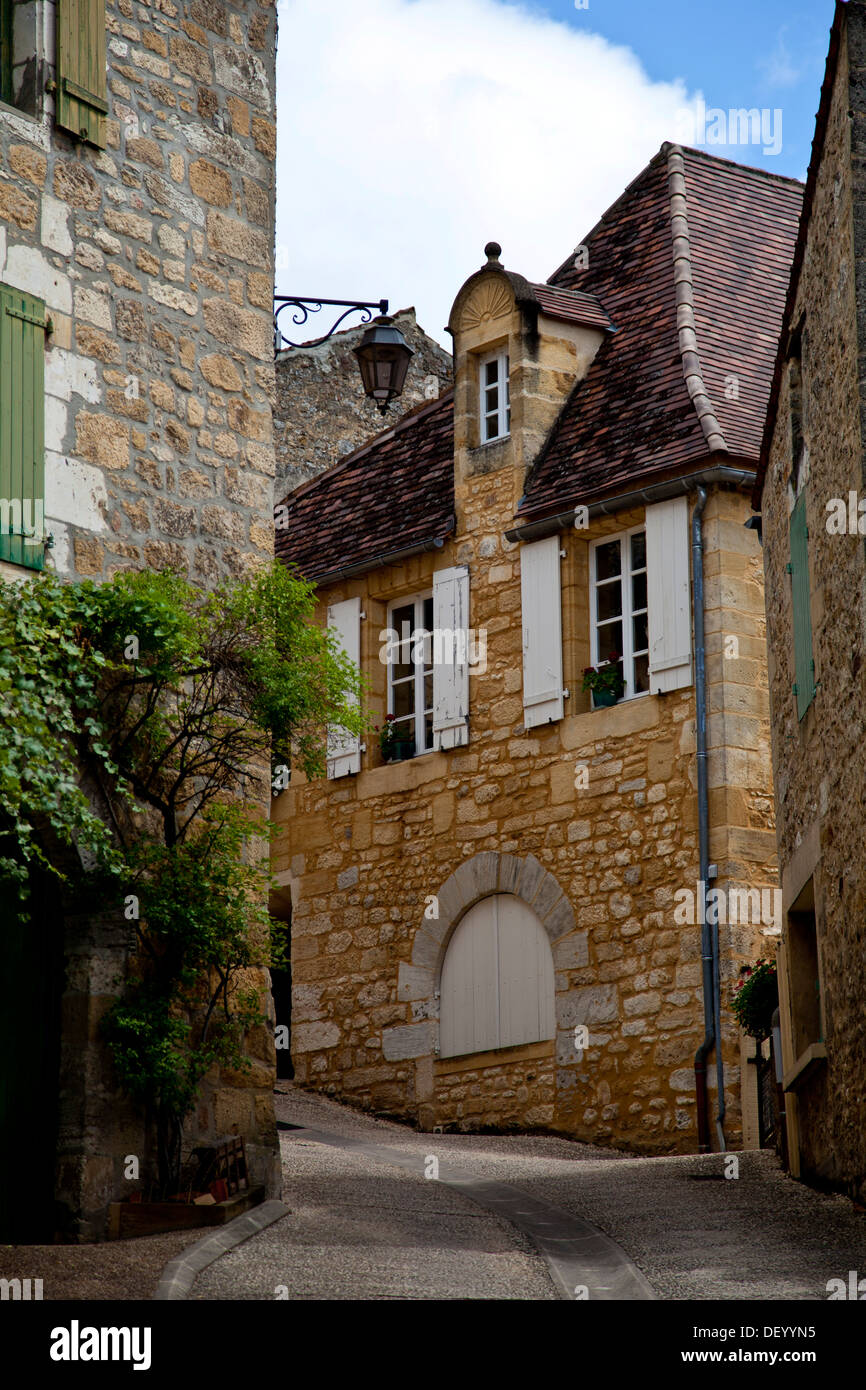 Village of SaintCyprien, Dordogne, France, Europe Stock Photo