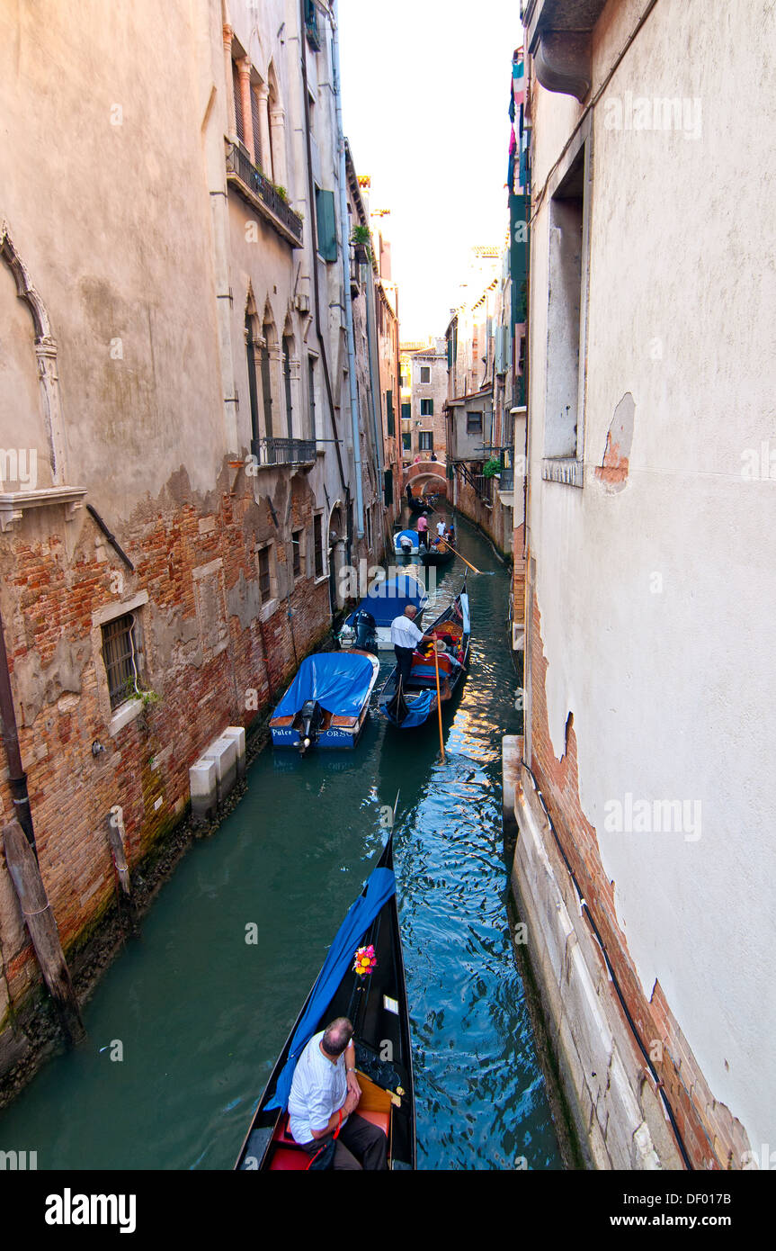 Venice Italy Gondolas on canal , most famous boat Stock Photo - Alamy