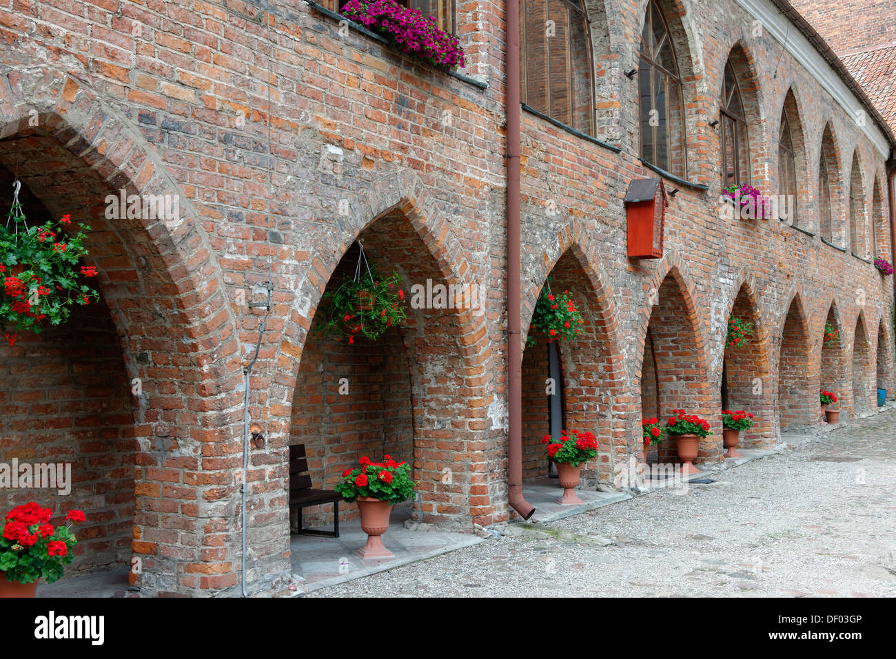 Cloister, convent church, Dobre Miasto, Poland, Europe Stock Photo