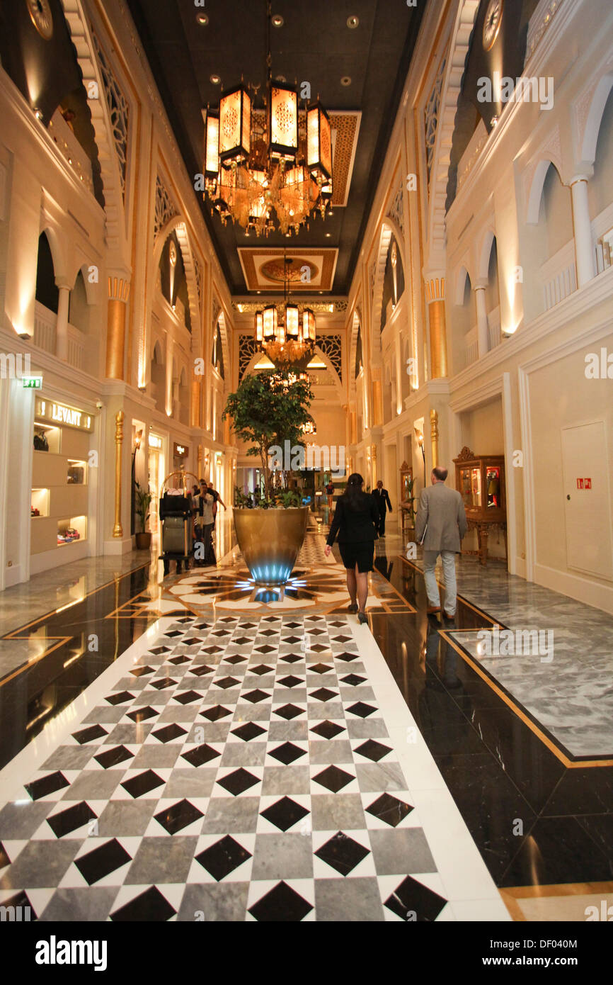 Shopping arcade in the luxury hotel Jumeirah Zabeel Zaray, The Palm, Dubai, Emirate of Dubai