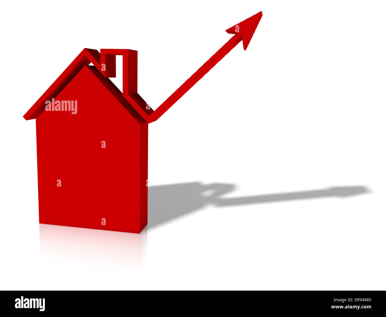 graphic of growth in housing or construction Stock Photo