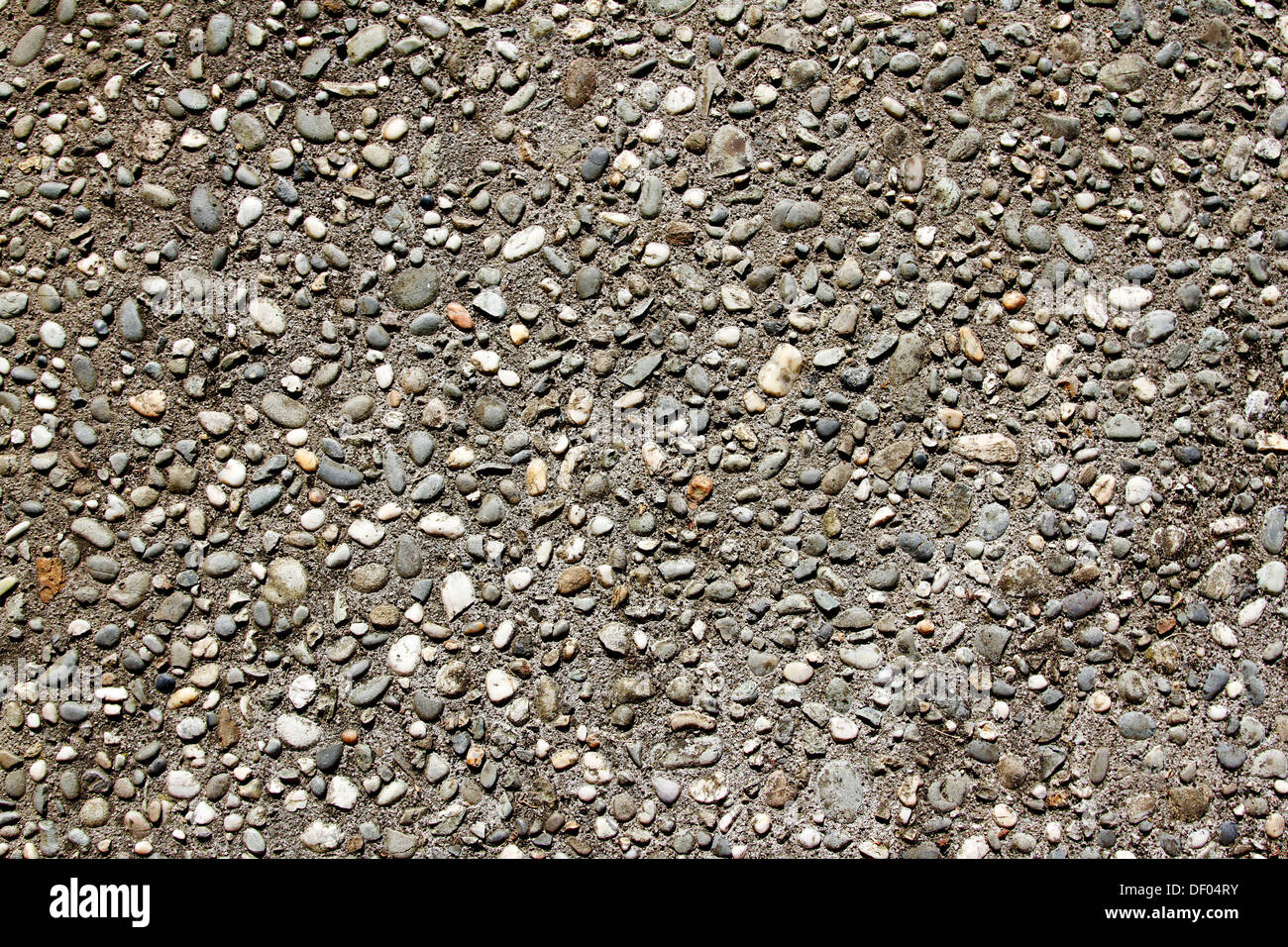 Closeup of stones in pavement Stock Photo