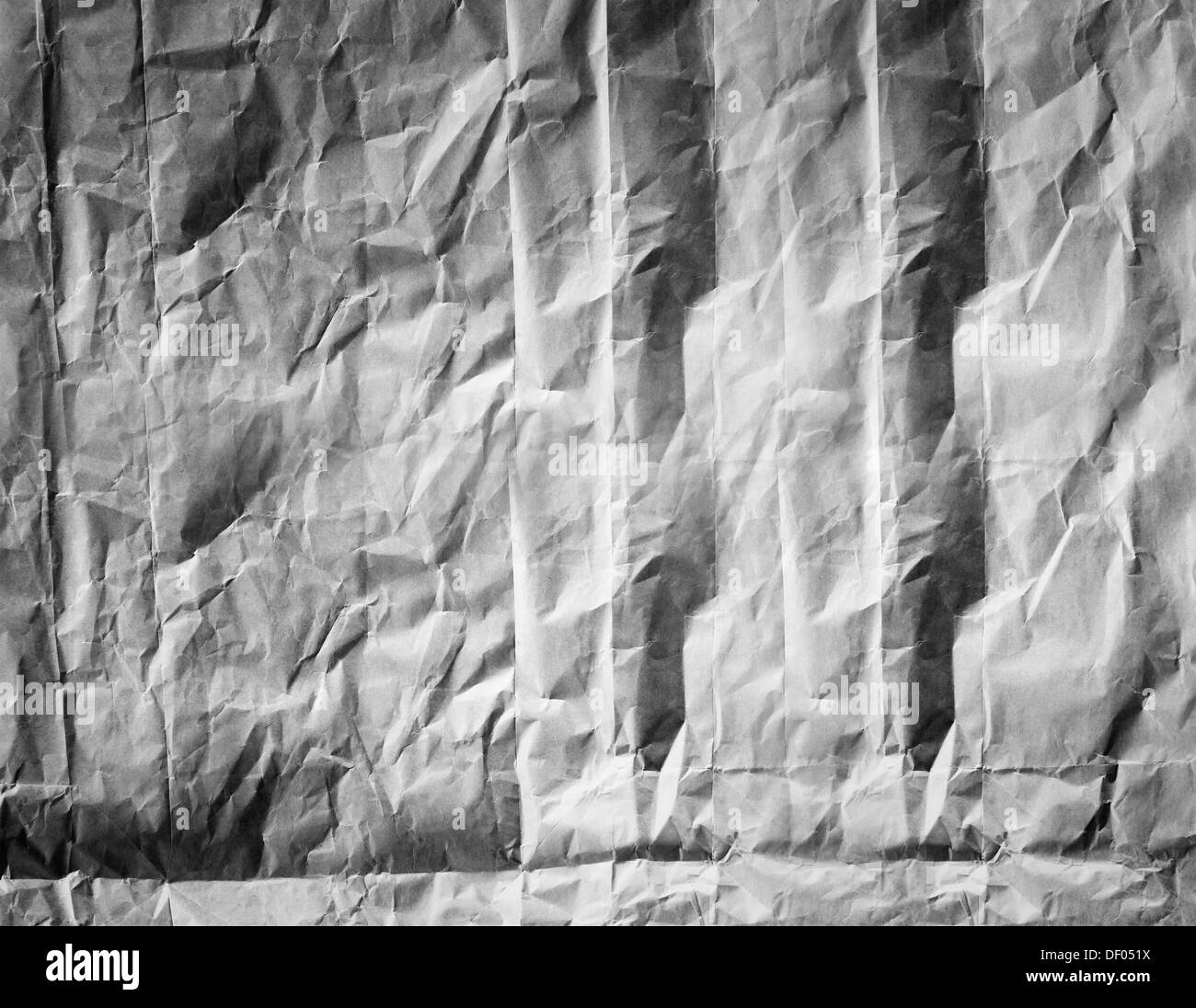 Closeup of wrinkled paper texture Stock Photo