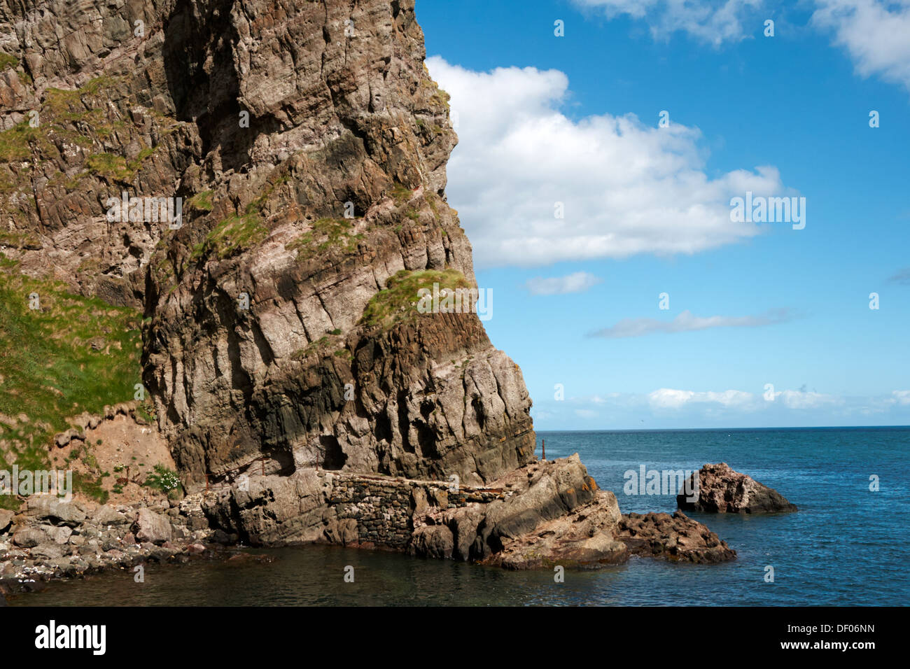 the gobbins cliff shoreline path islandmagee larne northern ireland Stock Photo