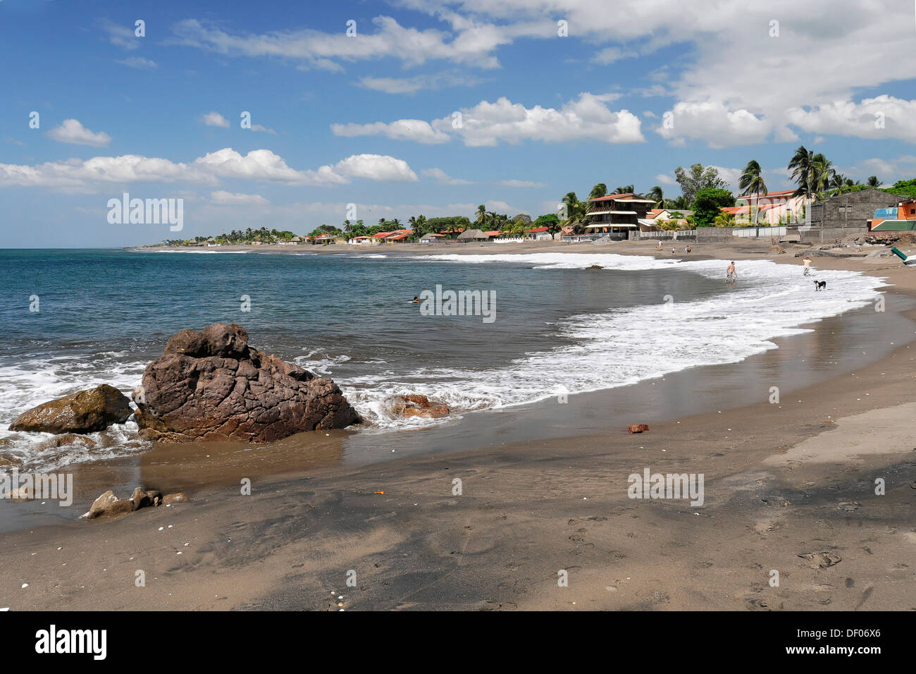 Beach near Poneloya, Las Penitas, Leon, Nicaragua, Central America Stock Photo