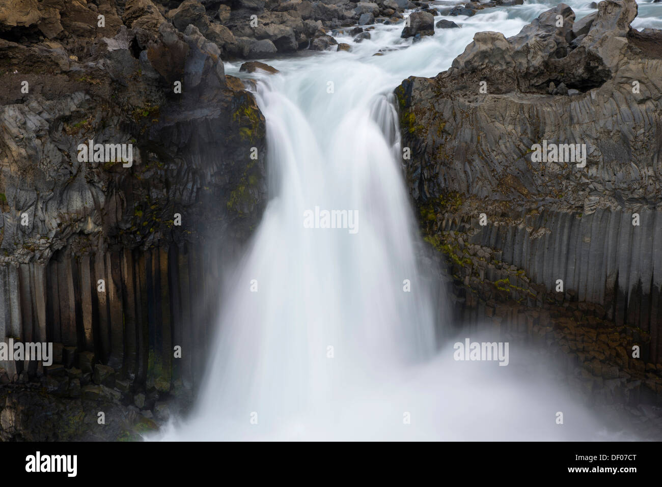 Aldeyjarfoss waterfall on the Skjálfandafljót river, Sprengisandur highland road, Highlands of Iceland, Iceland, Europe Stock Photo
