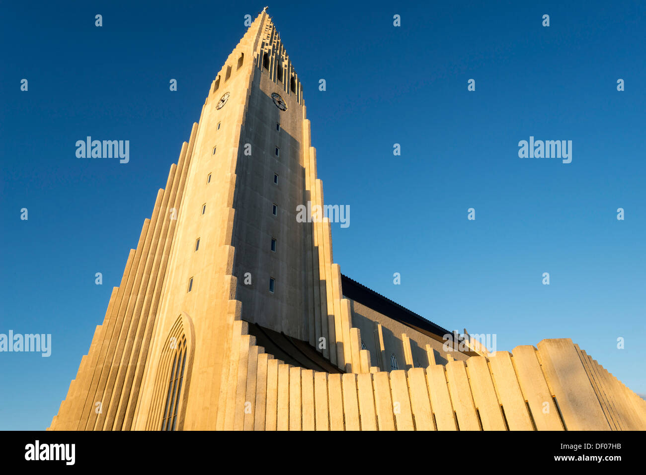 Hallgrímskirkja church, Reykjavik, Iceland, Europe, PublicGround Stock Photo
