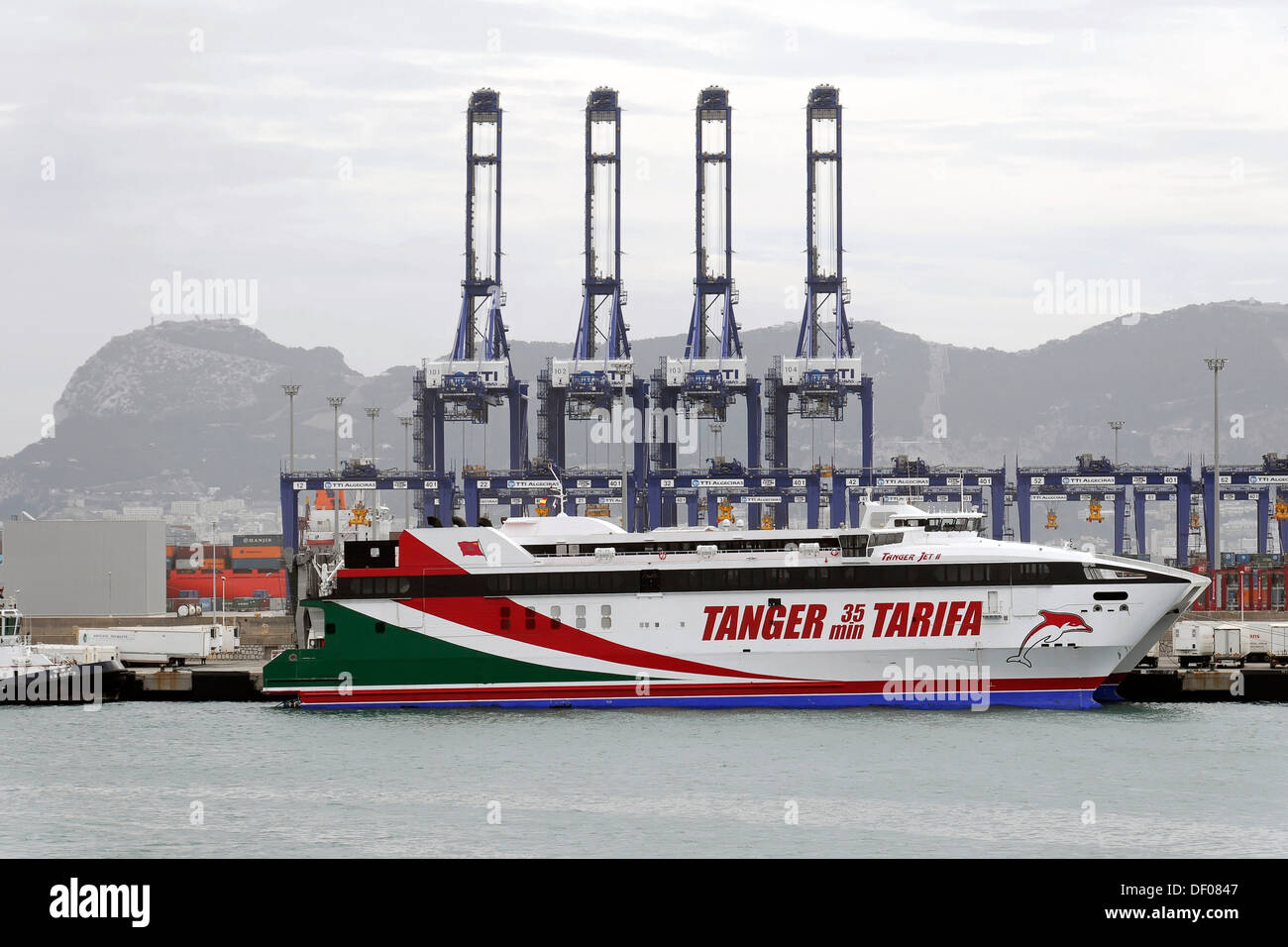 Tanger Jet II, high-speed ferry, Algeciras-Ceuta, port of Algeciras, Spain,  Europe Stock Photo - Alamy