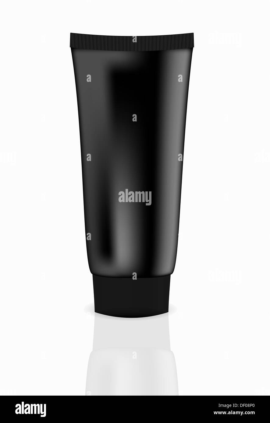 Black cream tube vector illustration Stock Photo - Alamy