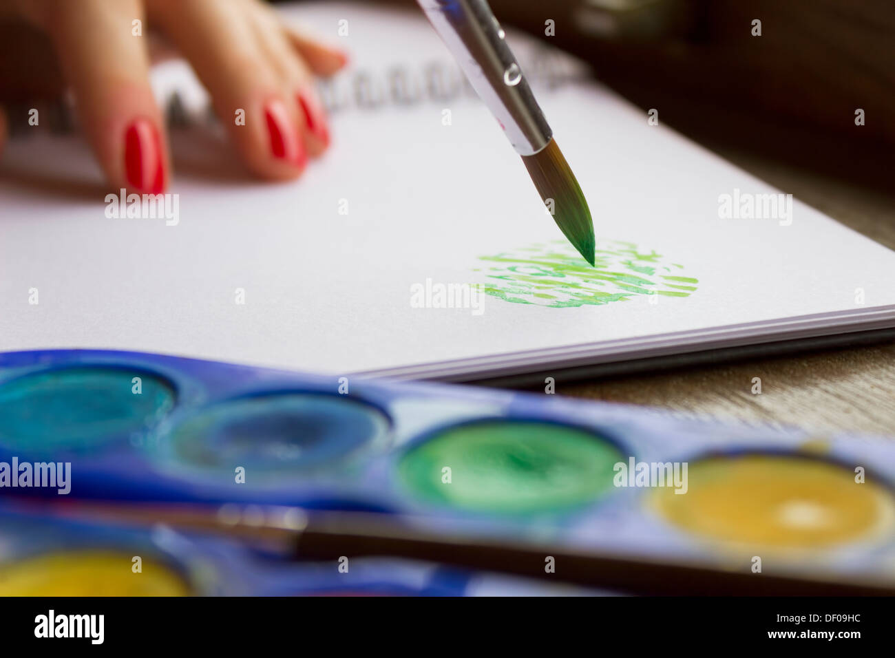Close up messy painting hi-res stock photography and images - Alamy